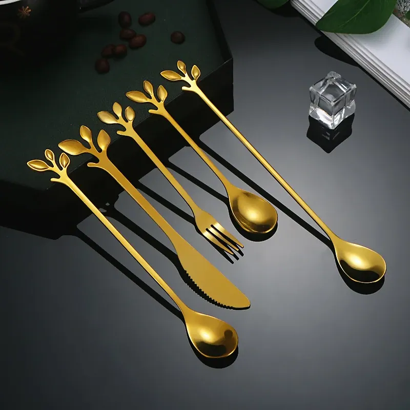 Leaf-handle cutlery, supplier catalog photograph