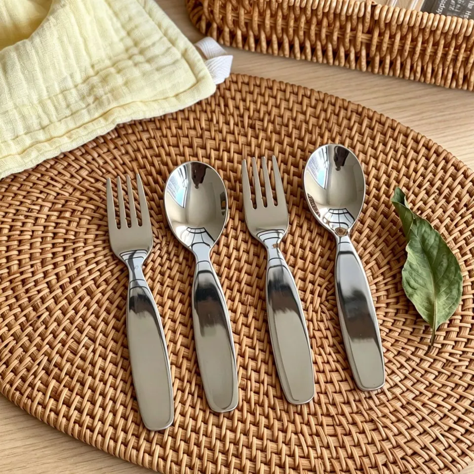 Children’s spoon & fork, supplier catalog photograph
