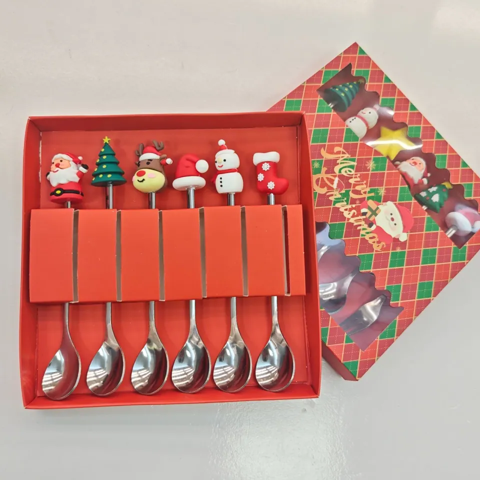 Christmas spoon & fork gifts, supplier catalog photograph