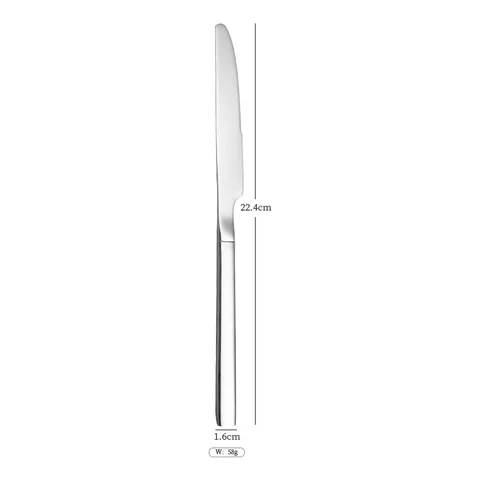 Knight -Silver dinner knife thickened (supplier label)