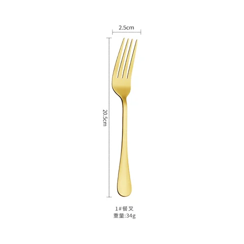 Gold dinner fork +1