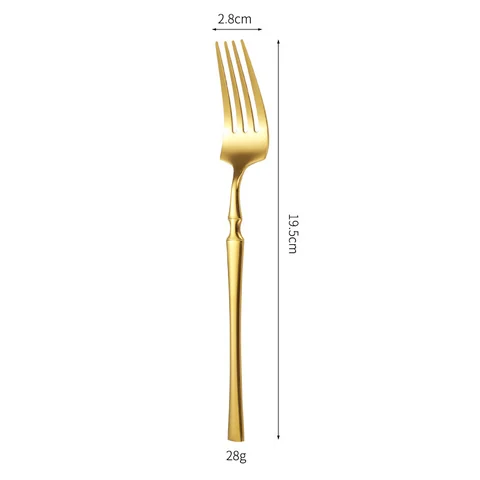 Gold Slim handle 主dinner fork
