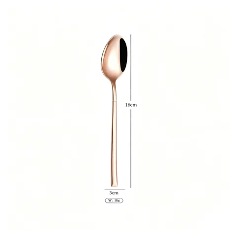 Knight -Rose gold tea spoon thickened (supplier label)