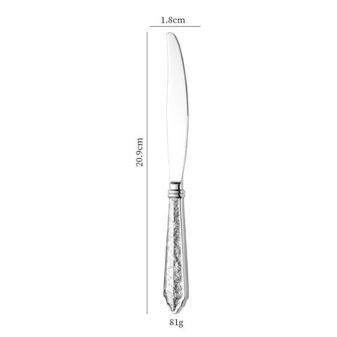 Silver 420 stainless steel dessert knife