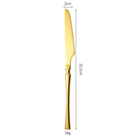 Gold Slim handle dinner knife
