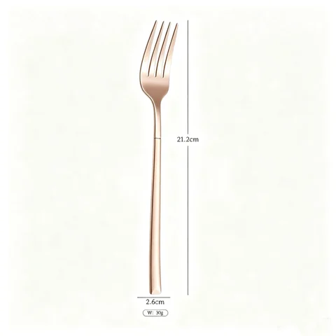 Knight -Rose gold dinner fork thickened (supplier label)
