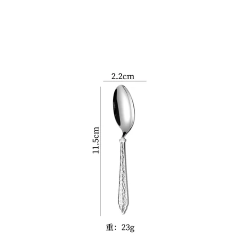 Silver 304 stainless steel coffee spoon