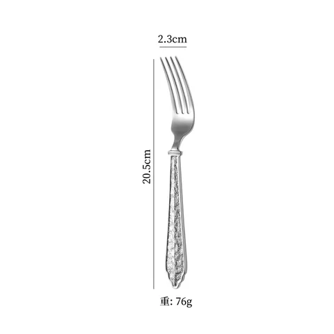 Silver 304 stainless steel dinner fork