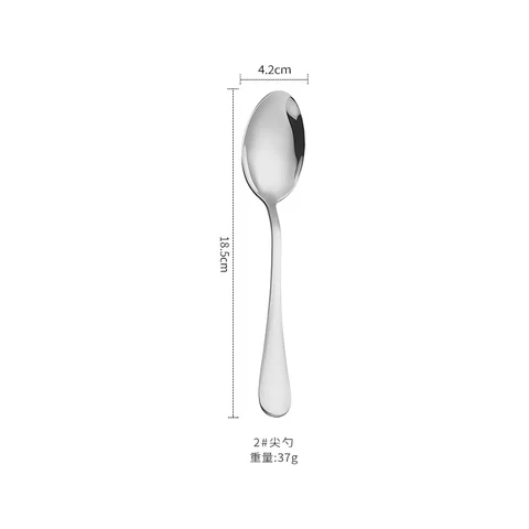 Silver pointed spoon +2