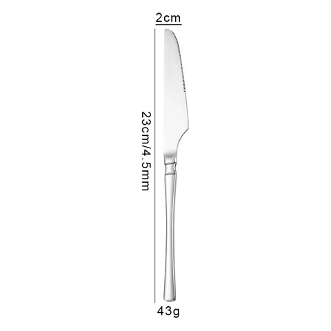 Silver Slim handle dinner knife