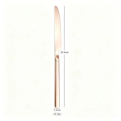 Knight -Rose gold dinner knife thickened (supplier label)