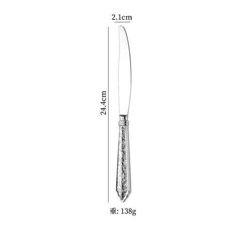 Silver 420 stainless steel dinner knife