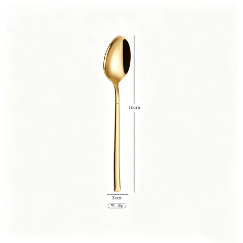 Knight -Gold tea spoon thickened (supplier label)