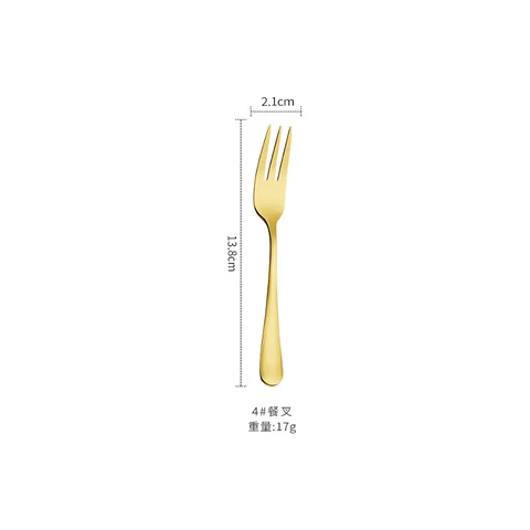 Gold dinner fork +4